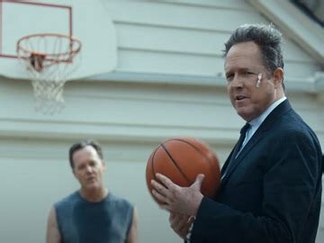 Allstate basketball commercial - You have questions. I have some answers. Q: In a commercial for an insurance company there is a spokesman known as Mayhem. In the latest ad he plays basketball against